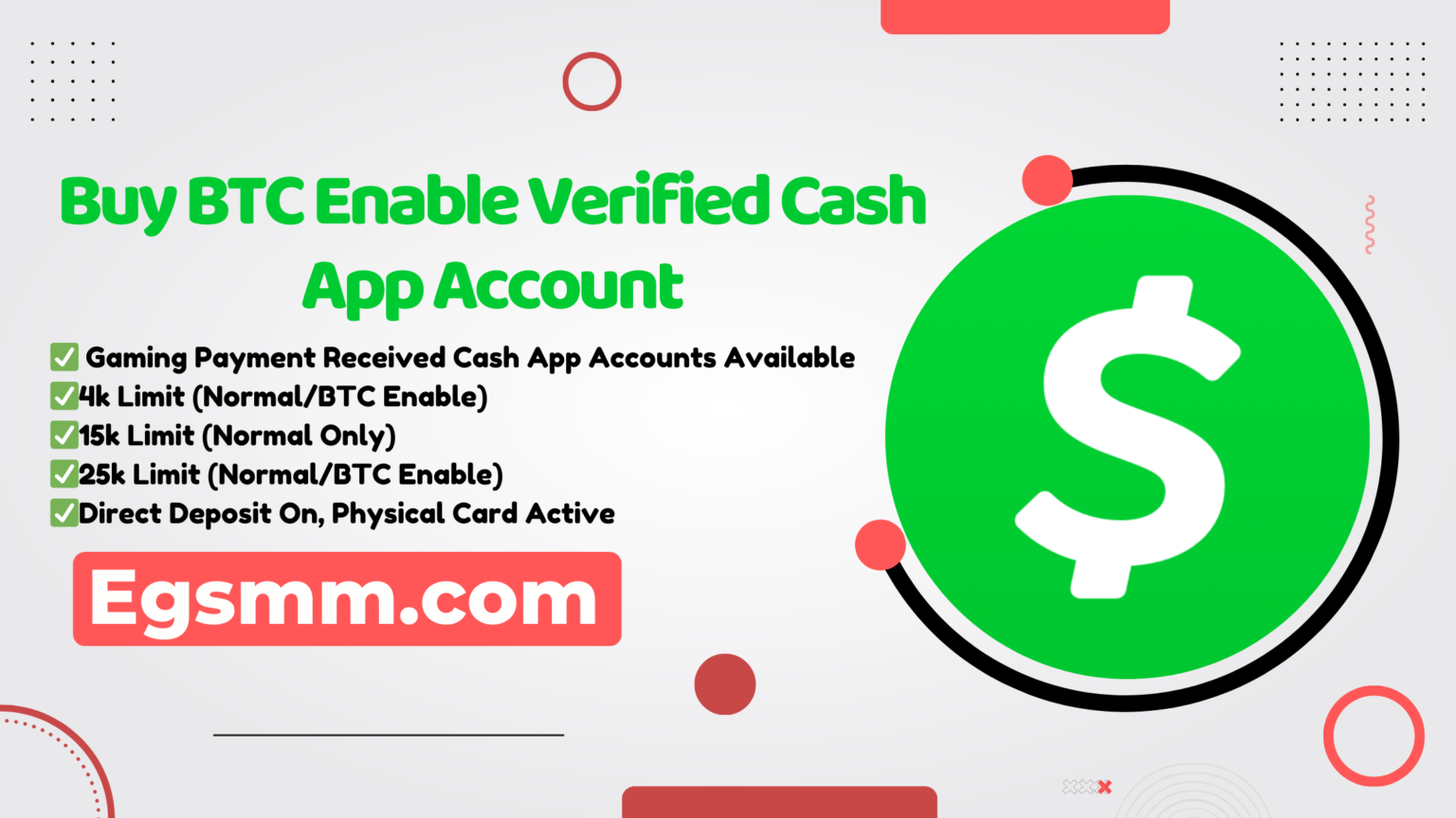 Buy BTC Enable Verified Cash App Account